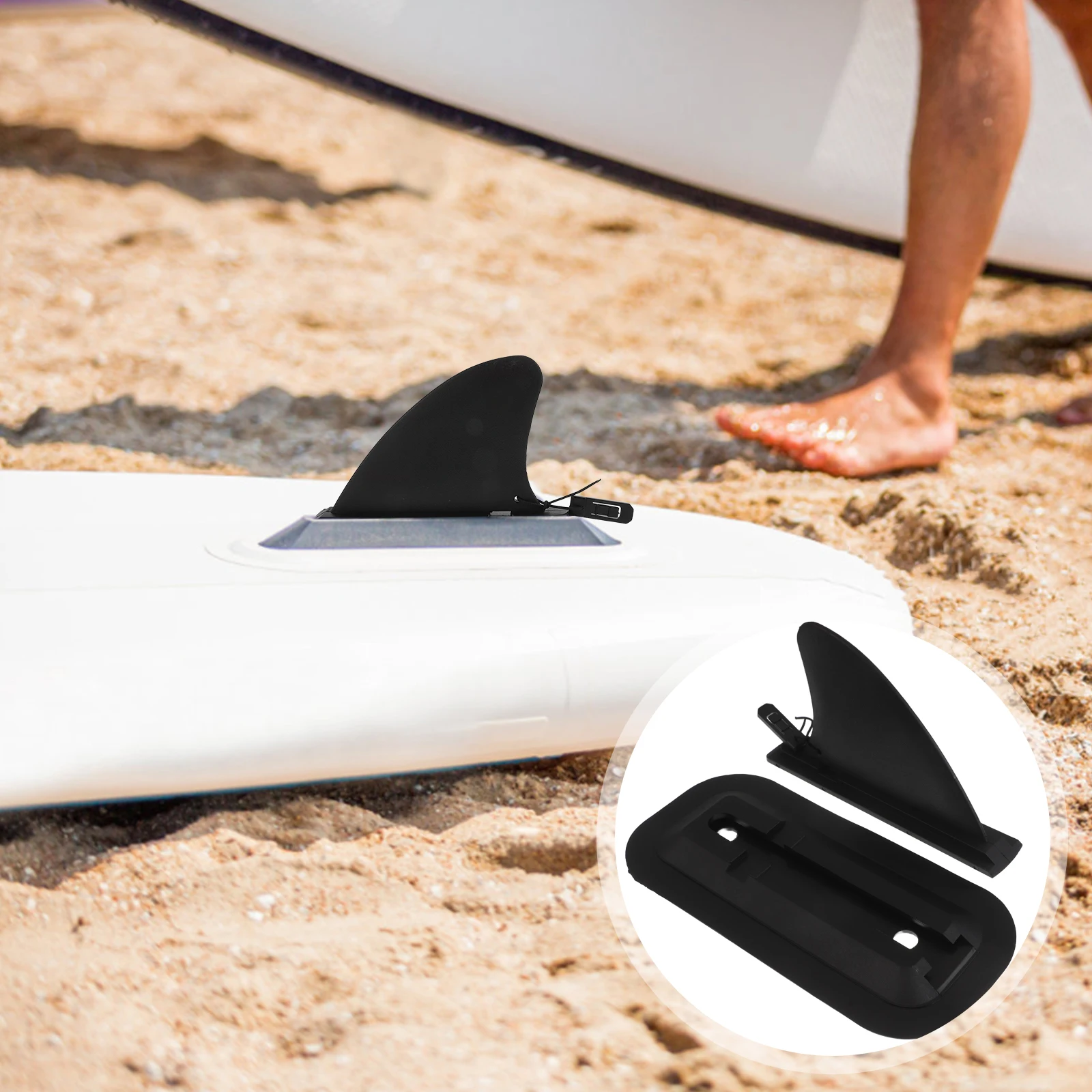 

1 set Kayak Replacement Paddleboard Center Fin Enhanced Stability Control Durable Easy Install Lakes Rivers Shallow Water