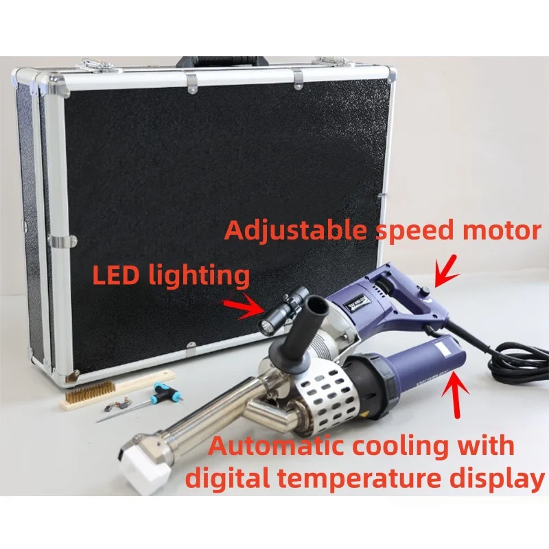 Hand Extrusion Plastic Welding Gun Adjustable Temp Portable HDPE PP Plastic Extruder Welder for Geomembrane Pipe Welding