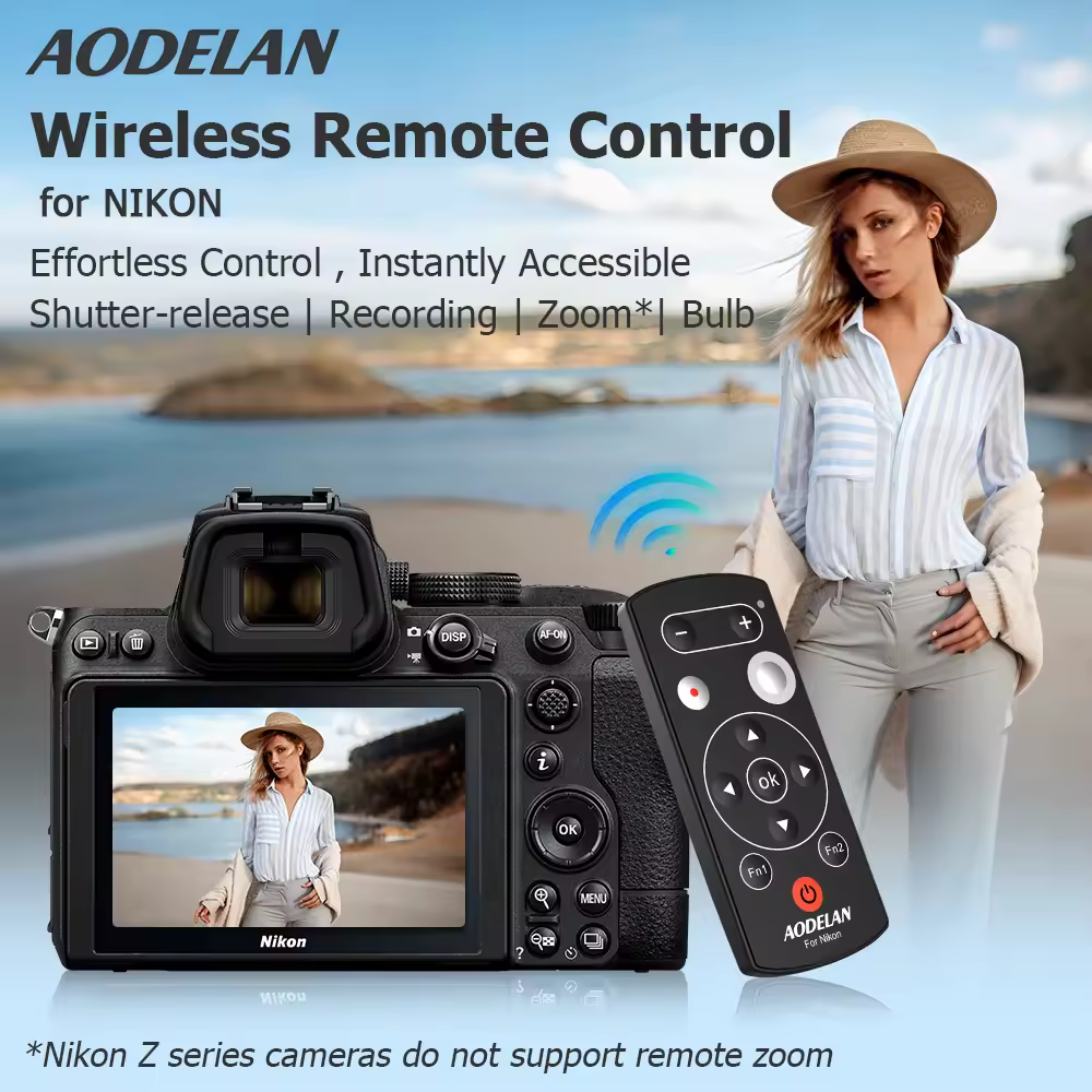 Замена беспроводного пульта дистанционного управления Nikon ML-L7 для камер Nikon Z30 Z6II Z7II A1000 B600 P1000 P950 Z50 с поддержкой Bluetooth.