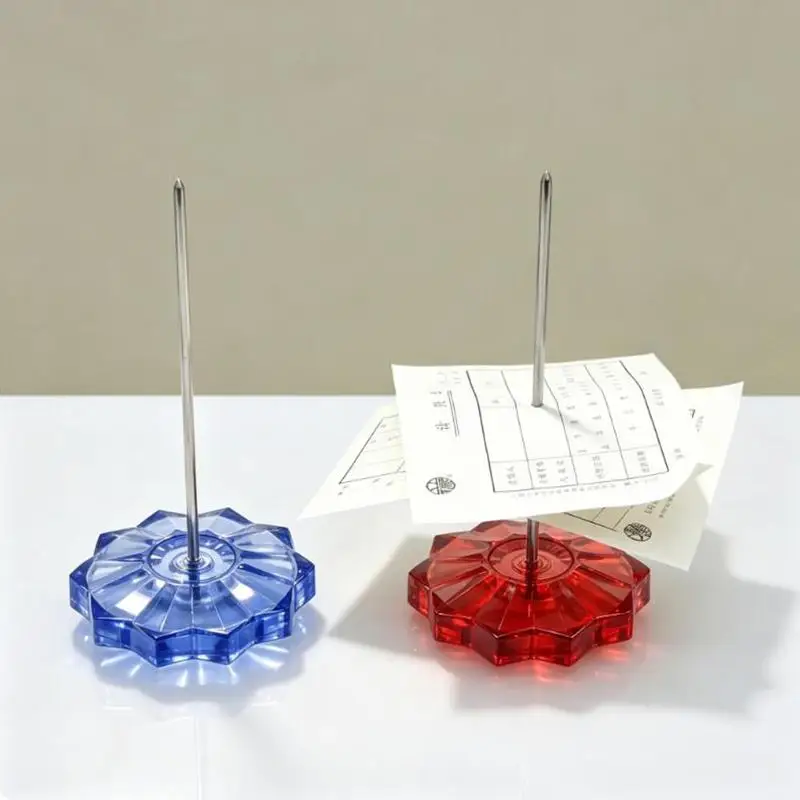 N$ Receipt Holder, Paper Memo Holder, Receipt Spike Stick Plastic Base, For Office Shop Storing Bills Invoices Memos