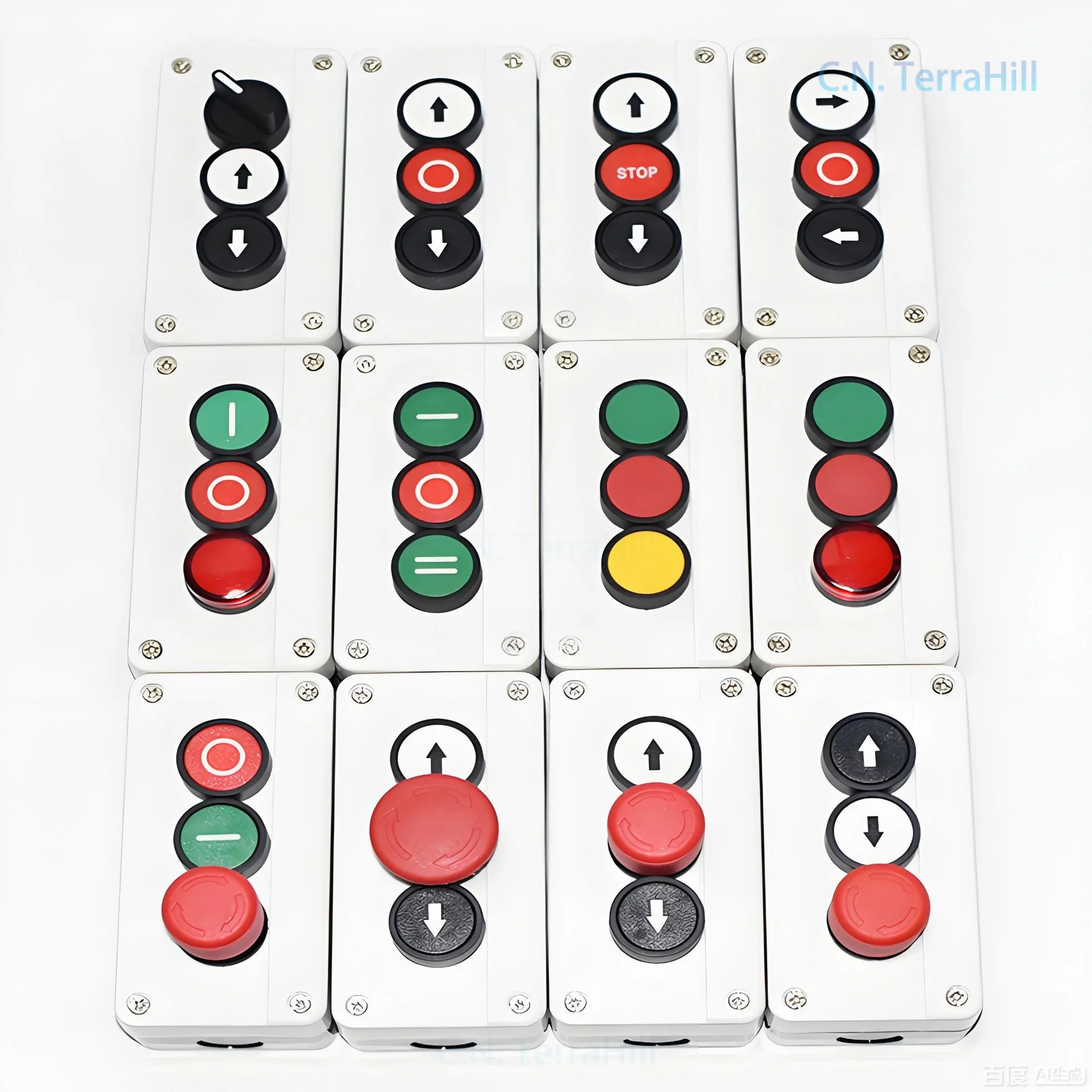 Waterproof Push Button Station Box 1/2/3/4 Hole Control Button Housing XB2 XAL-B324 ZB2 XAL-B334
