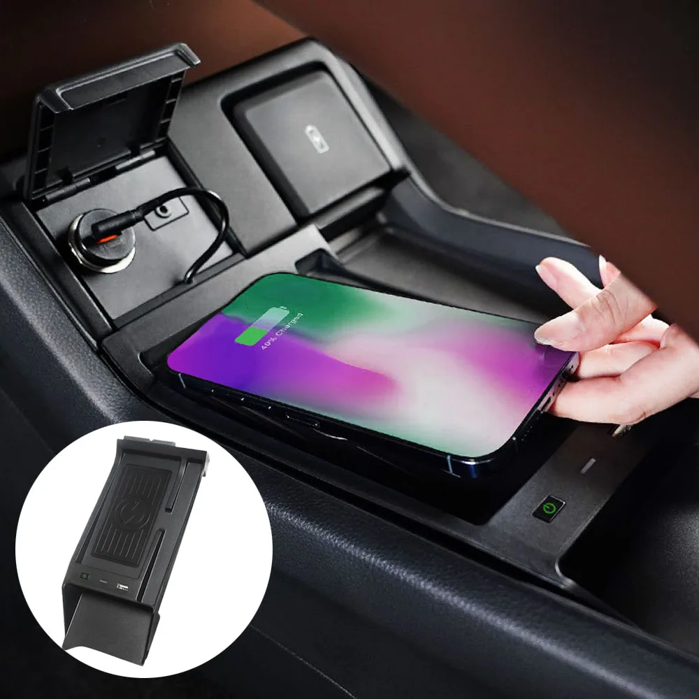 For Acura RDX 2019-2023 Car Interior 15W Wireless Charger Pad Center Console Phone Wireless Charging Pad Mat Panel Accessories