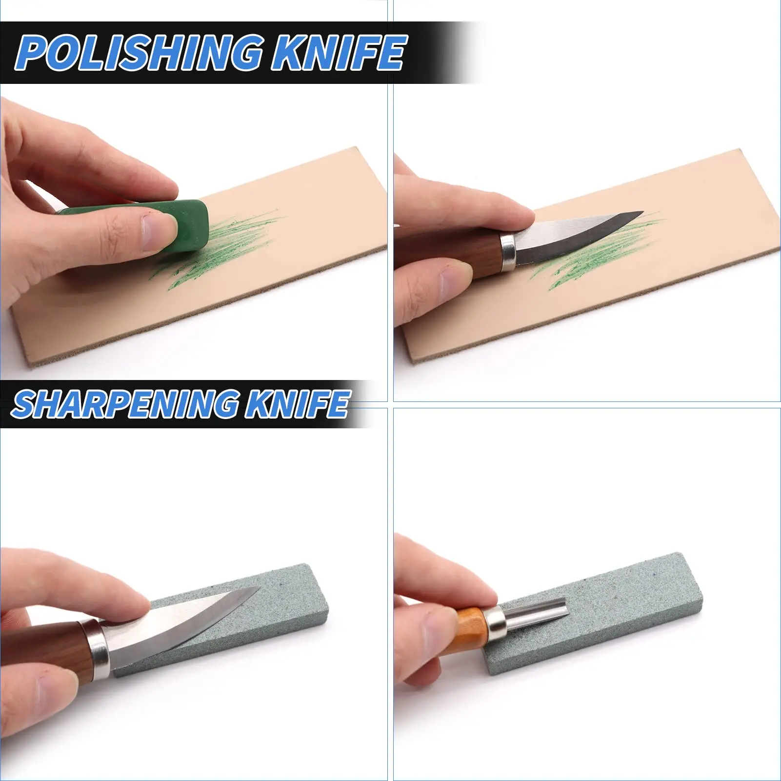 Imagem -03 - Wood Carving Knife Tools Kit Colher Talhar para Iniciantes Crianças Adultos Carpintaria Faça Você Mesmo Espaços em Branco 19 Pcs