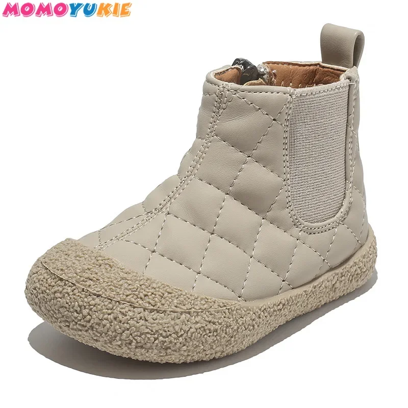 Kids Baby boys Boots Winter Autumn Single Shoes Fashion plush Shoes Children Boys Plush Boots Lace Up Velvet Winter Boots