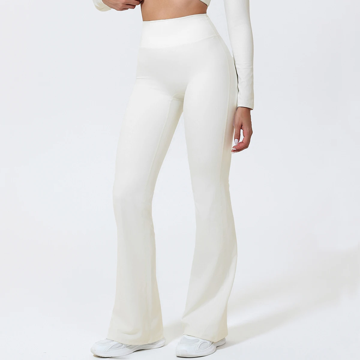レディース-ハイウエスト-ワイドレッグ-ヨガパンツ-スリムフィット-ベルボトムスタイル-ランニング＆フィットネスエディション-フレアヘム-秋冬コレクション