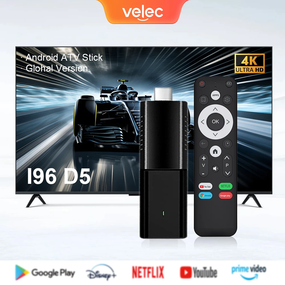 

TV Stick Android 10 Allwinner IK316 2.4G 5G Wifi 4K Smart TV Box Network Media Player Portable Set Top Box I96 D5