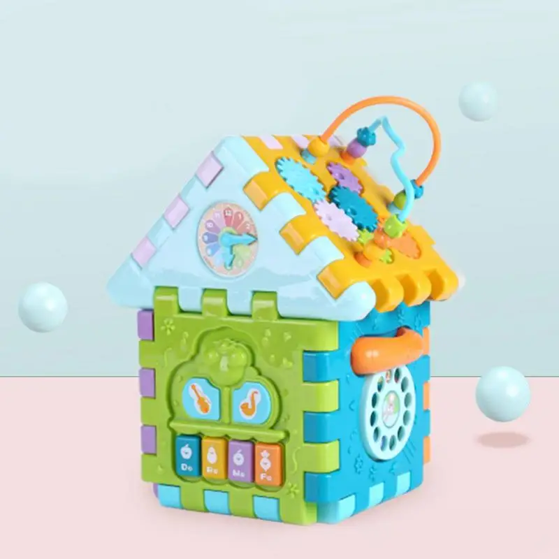 Busy Cube Sensory ของเล่นกิจกรรม Cube ของเล่นความรู้ความเข้าใจ Cube ปริศนา Reusable 9-in-1 การเรียนรู้เกม Cube การศึกษาการเรียนรู้ของเล่น