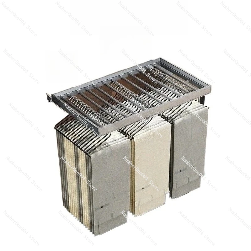 

Telescopic Multi-function Pull-out Pants Rack Built-in Hanging Slide Rail Storage for Home