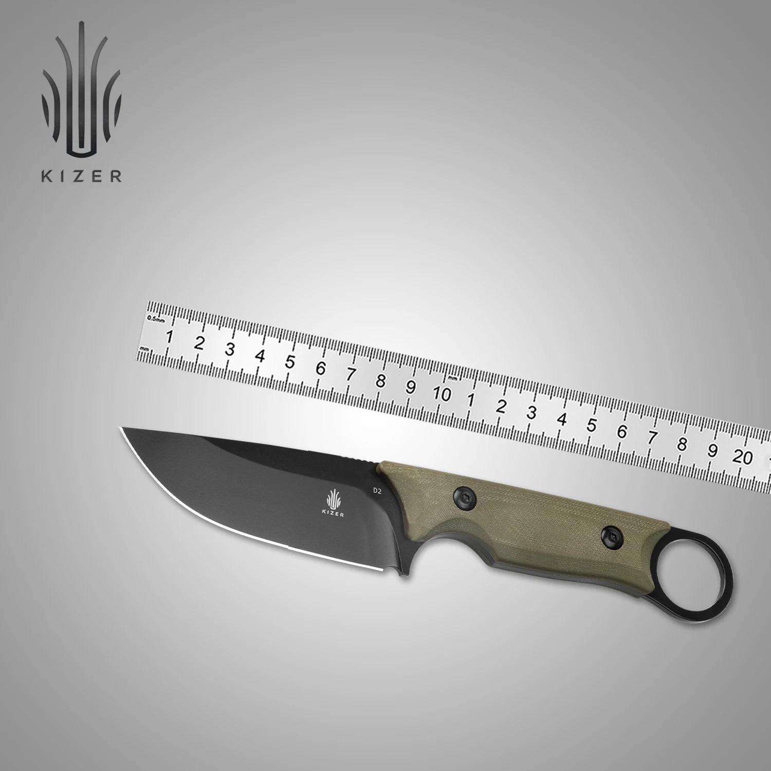 Kizer Fixed Blade Knife 1048C1/1048A3 Cabox G10 Handle With 154M/D2 Blade EDC Comping Outdoor  Knife