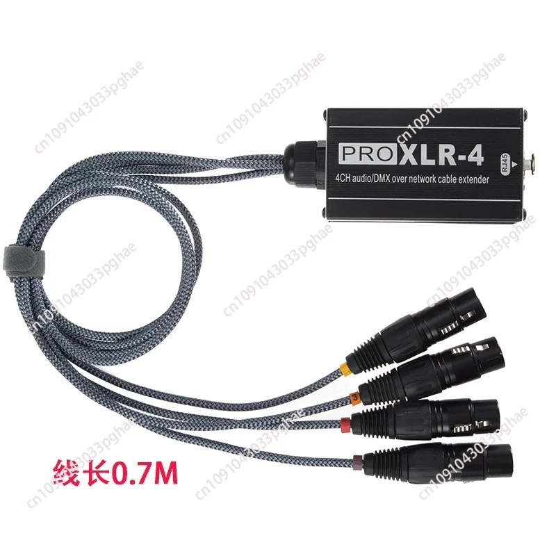 4-Channel XLR network extender 300 meters network cable extension DMX stage lighting and audio signal transmission