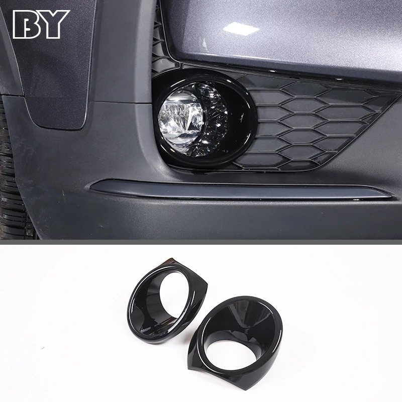 

ABS Black/Silver Lamp Hoods Car Front Fog Light Lamp Decoration Ring Cover Stickers For Honda Pilot 2015-2022 Accessories