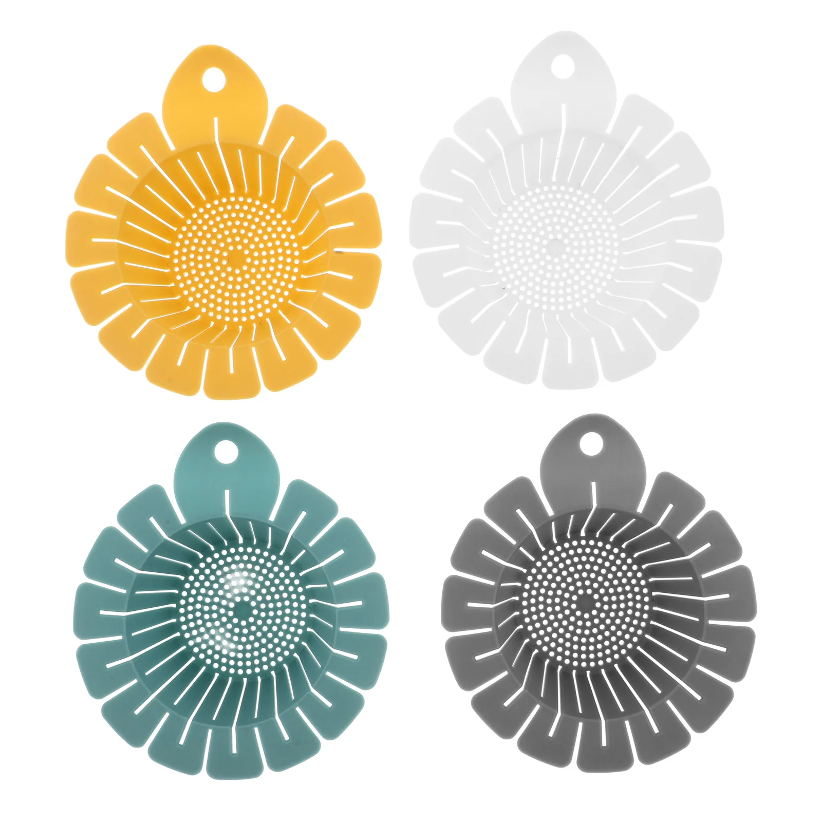 4 шт., корзина для фильтра для раковины, пластиковый кухонный сливной фильтр, ловушка для пищевых отходов, пробка для волос, сито для мусора для кухни, ванны