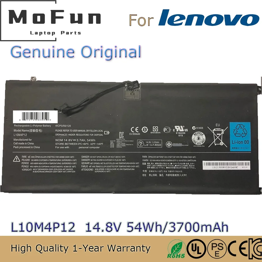 

Совершенно новый оригинальный аккумулятор для ноутбука L10M4P12 14,8 В 54 Втч для Lenovo IdeaPad Yoga 13 U300 U300s 4ICP5/56/12 и т. д.