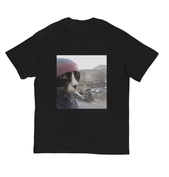 الرجال الموضة Y2k الفكاهة قائلا المحملة السجائر هريرة مضحك التدخين القط ميمي غبي Brainrot تي شيرت لطيف كيتي أبي الجرافيك الزي #1