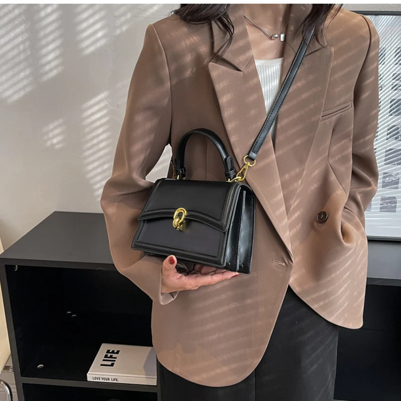 New Small PU Leather Crossbody Bags for Women 2023 Simple Totes Shoulder Bag Lady Luxury Brand Designer Handbags and Purses