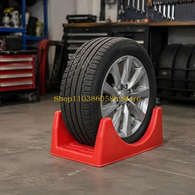 242A Open Frame Tire Display Stand with Smooth Rounded Edges, Single-Tire Stand for Service, Retail, and Shop Spaces