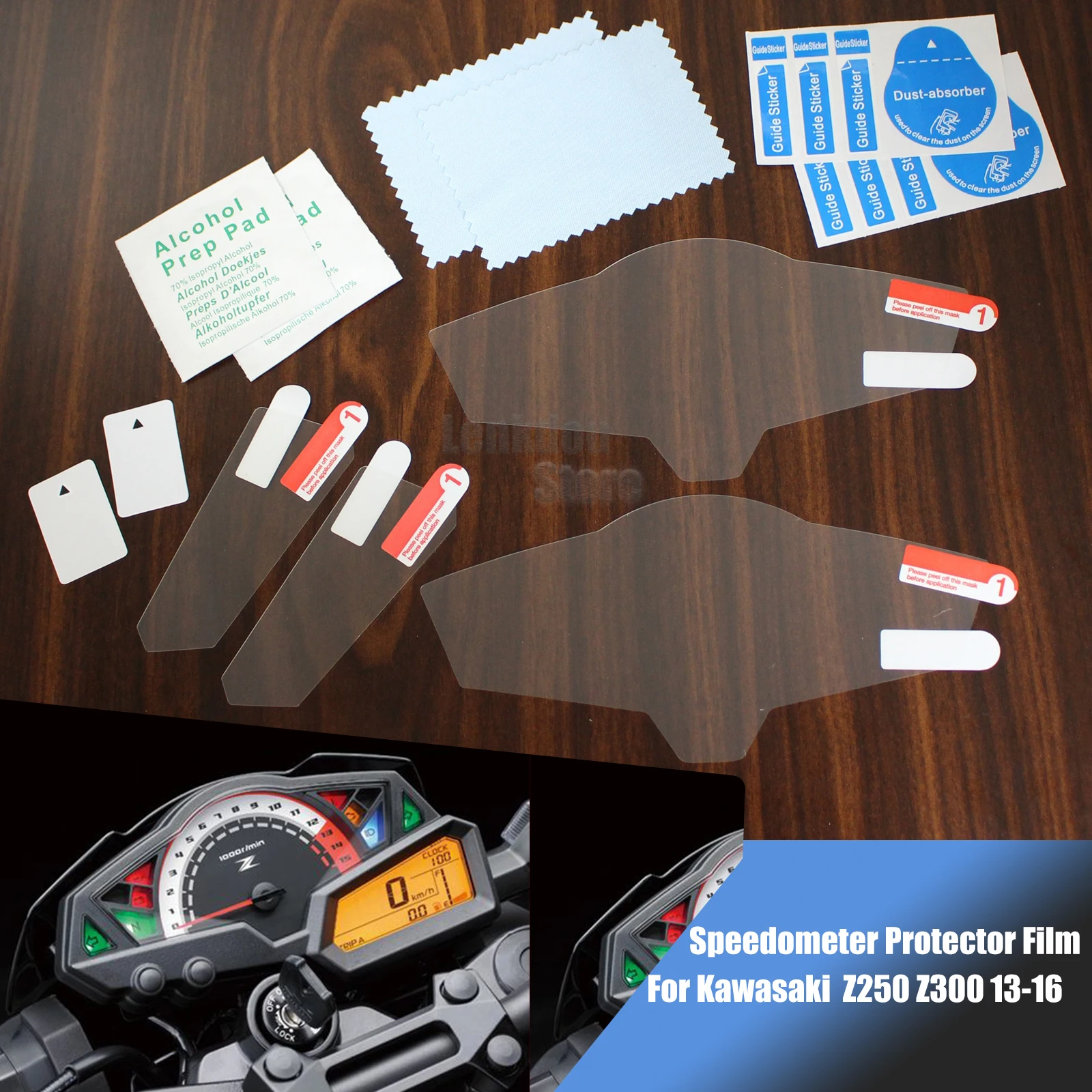 

Speedometer Dashboard Screen Protector Film For KAWASAKI Z250 Z300 NINJA250 R NINJA300 13-16 Motorcycle Accessories Scratch Film