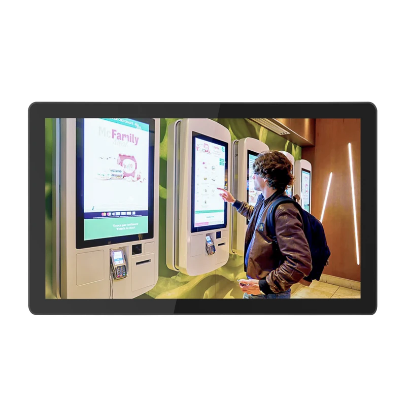 

27 inch lcd advertising digital signage 1500 nits capacitive touch screen with hd vga interface for koisk