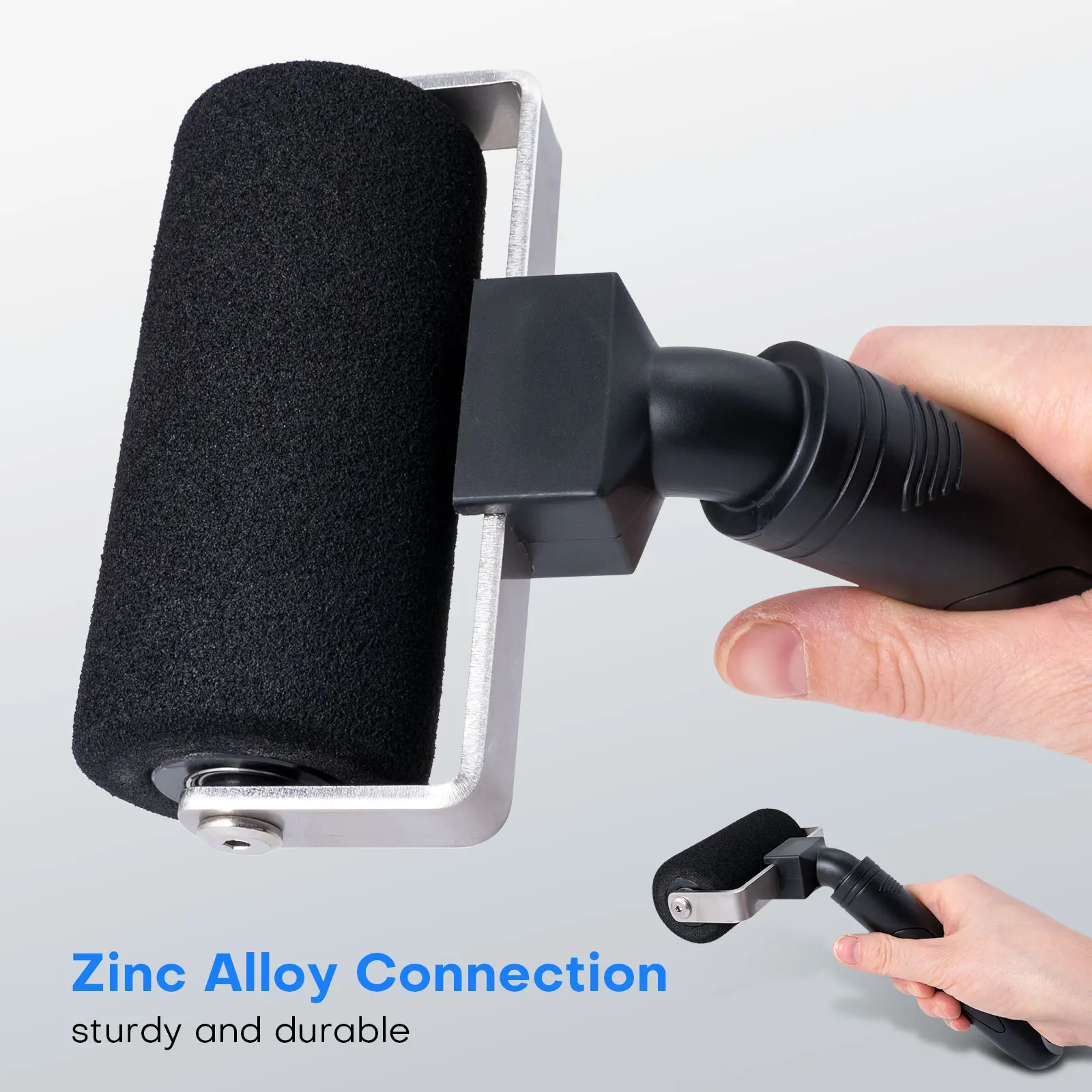 FOSHIO Auto-Vinylfolien-Presswalze mit Griff, Weiche Gummi/Schwamm-Rolle für Carbon-Lackfolien, Aufkleber, Tapeten und Bastelarbeiten – Detail 25