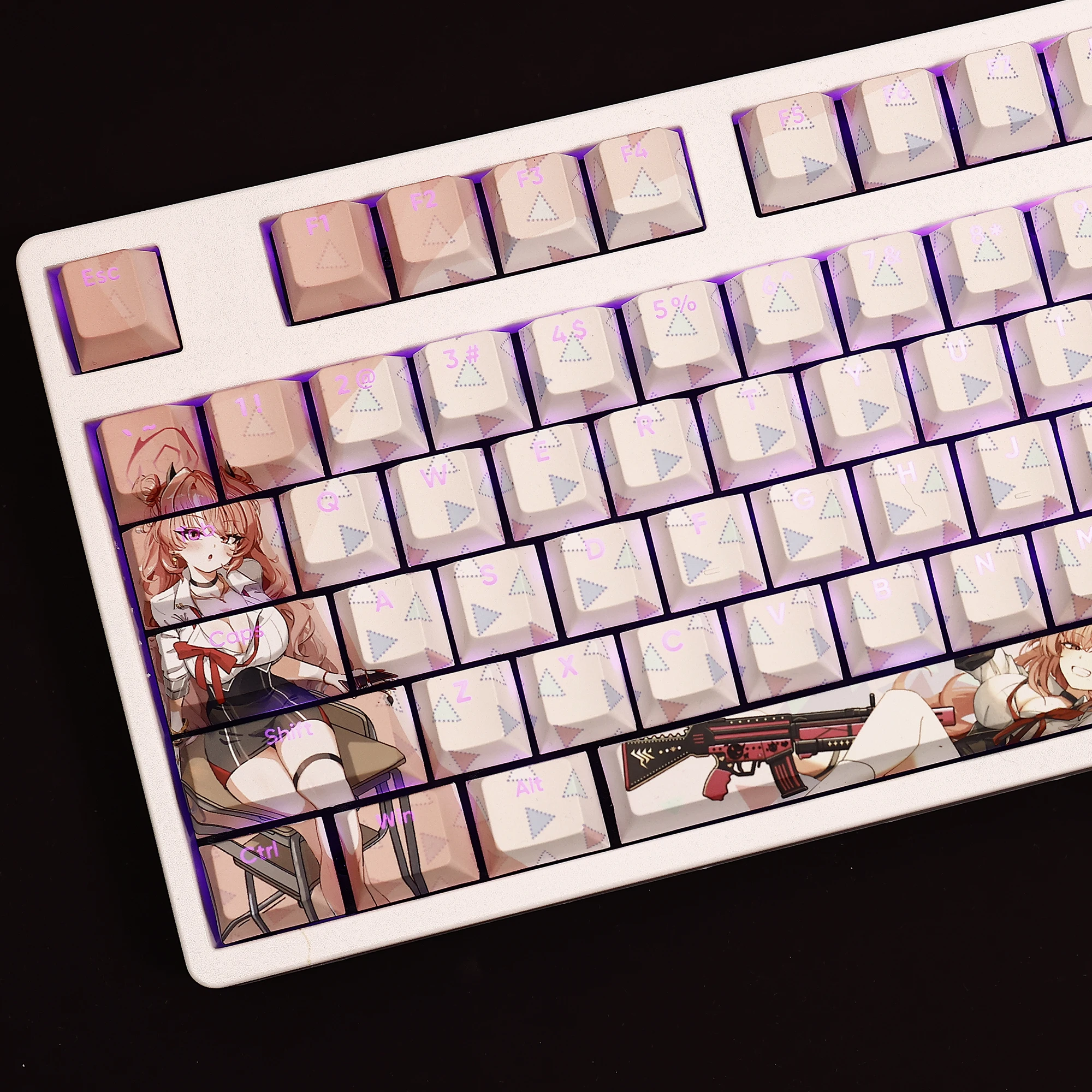 

108 Keys/Set Blue Archive yozakura kirara PBT Cherry Keycaps for MX Cross Axis Switch Keycap for Mechanical Keyboard Game Gift