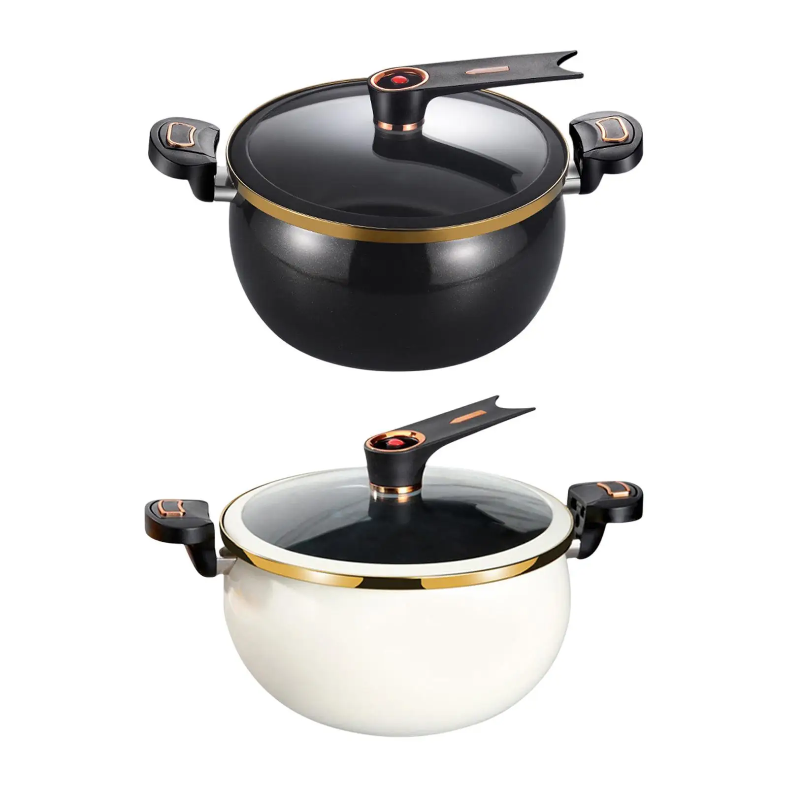 Micro Pressure Cooker 8L Non Stick Easy Clean Multifunctional with Lid Cookware Cooking Pot Stew Pot Soup Pot for Food Kitchen