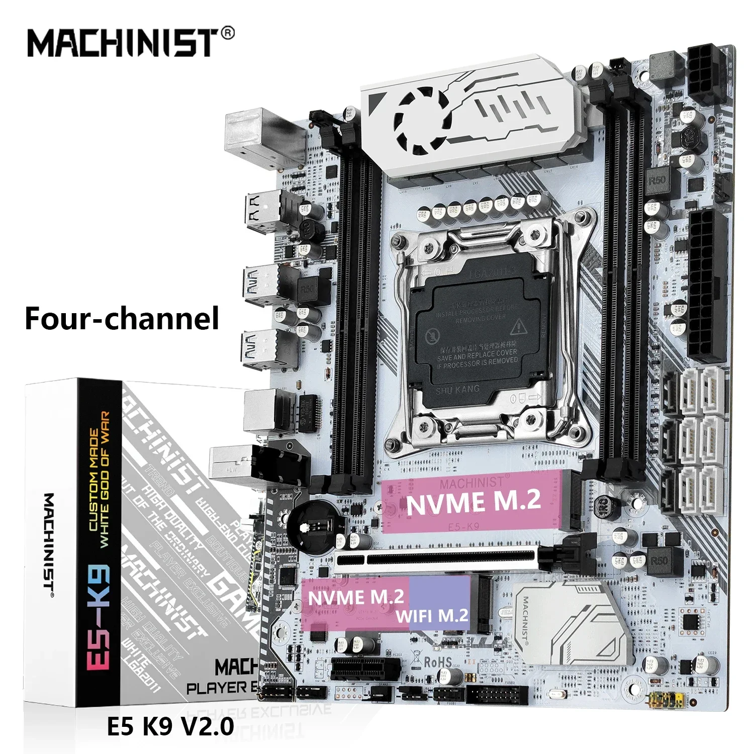 MACHINIST X99 Motherboard LGA2011-3 Support Xeon 2670 V3 2683 2667 v4 CPU Set Processor DDR4 Memory fourchannels NVME M.2 ssd K9