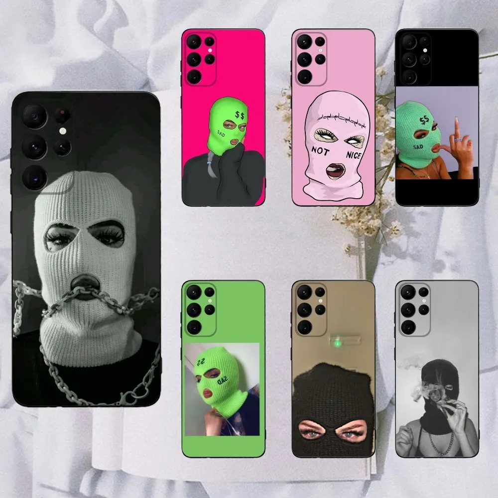 Masked Thug Life Teared Girl  Phone Case For Samsung Galaxy A20,A21s,A22,A31,A32,A52,A53,A72,73,A80,A91 Soft Black Cover