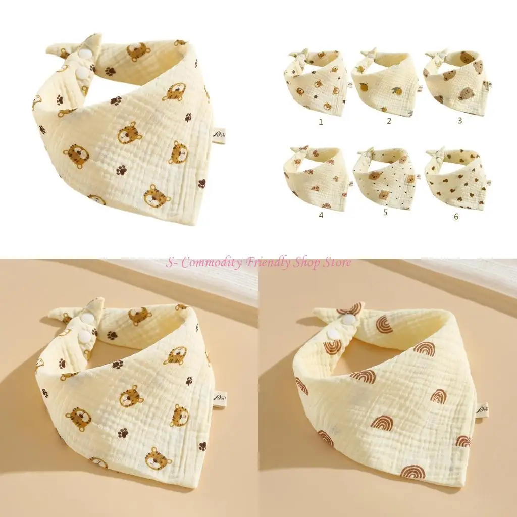 

85AE Lovely Design Baby Bibs Baby Bandana Dribble Bibs Cotton Super Soft Drool Bibs Multi-pattern Design for 0-36 Months