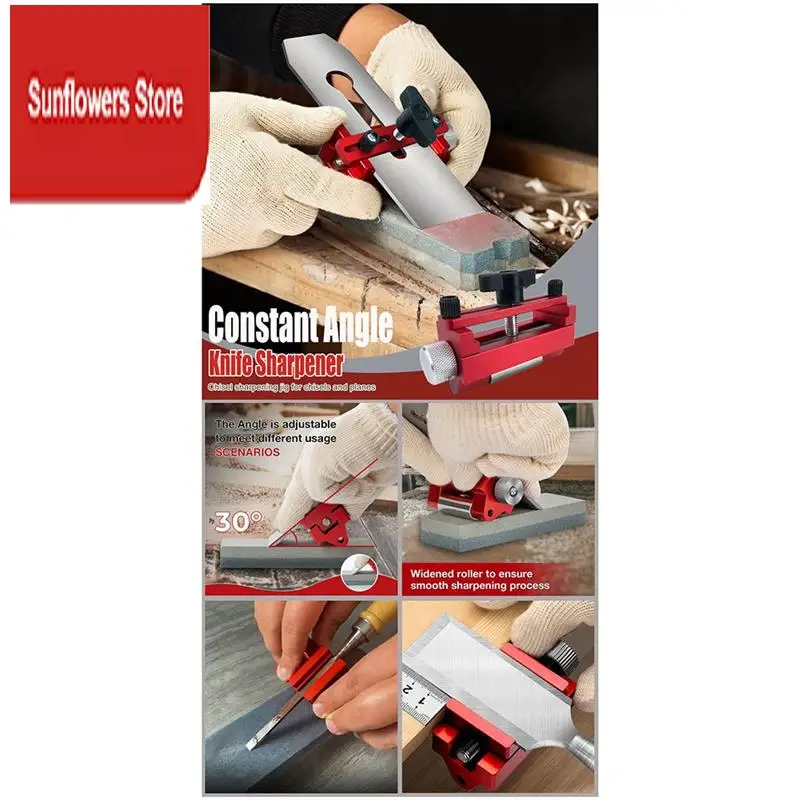 Fixed Angle Honing Guide Edge Sharpening Jig For Chisels 0-2.25Inplaner Blades Flat Chisel Woodworking Sharpener Bracket