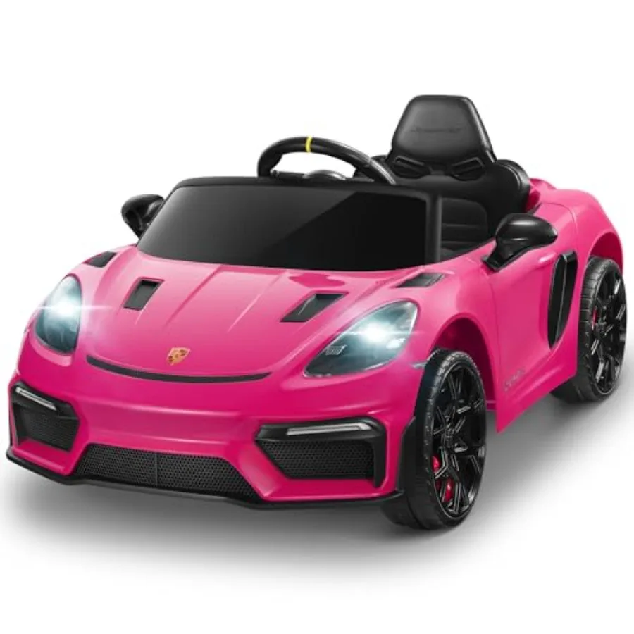 

Licensed Ride On Car for Toddlers, 12v Kids Electric Car with Parent Remote Control, Electric Power Vehicle w/Trailer Wheels, So