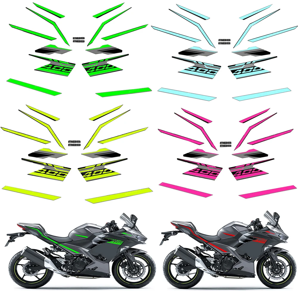 

For Kawasaki NINJA400 ninja 400 2018-2023 2018 2019 2020 2023 Ninja Motorcycle Accessories Fairing Sticker Whole Car Sticker Kit