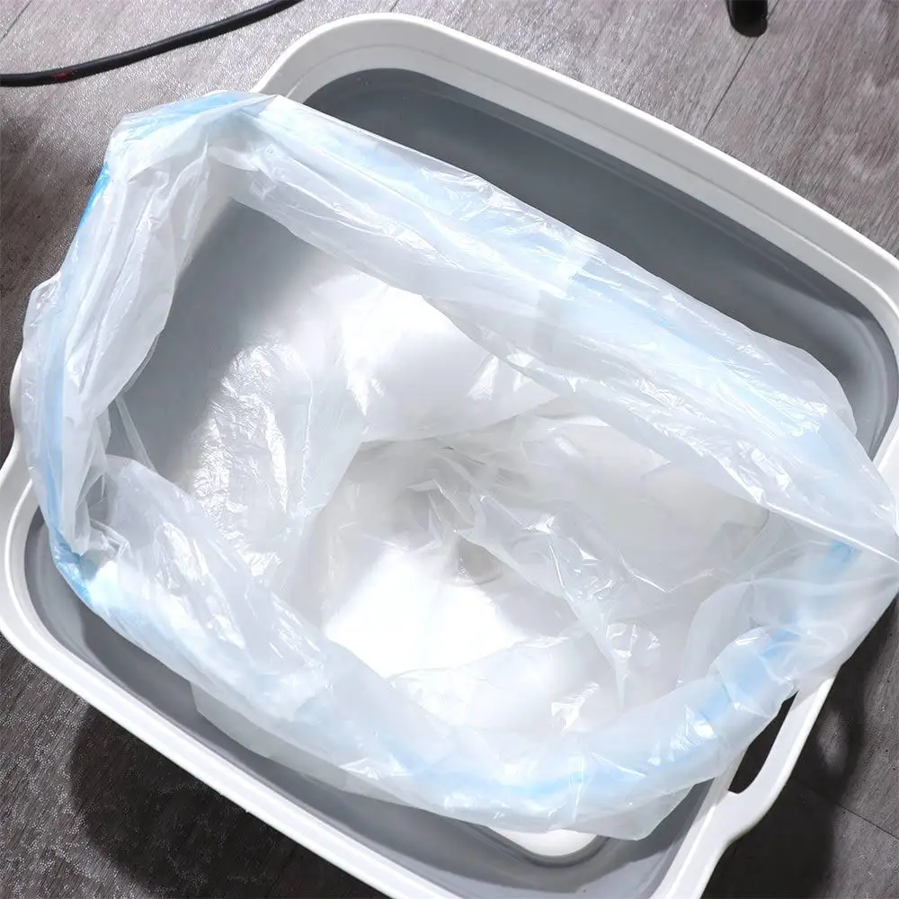 

White Cat Litter Box Trash Bag with Drawstring PE Special Cat Litter Bag Pet Poop Trash Bags Cat Toilet Garbage Bag Home