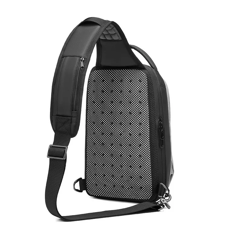 Bolsa Peito Multifuncional Masculina Mochila Pequena de Lazer Bolsas Simples da Moda, Bolsas Crossbody de Ombro Tendência Coreana