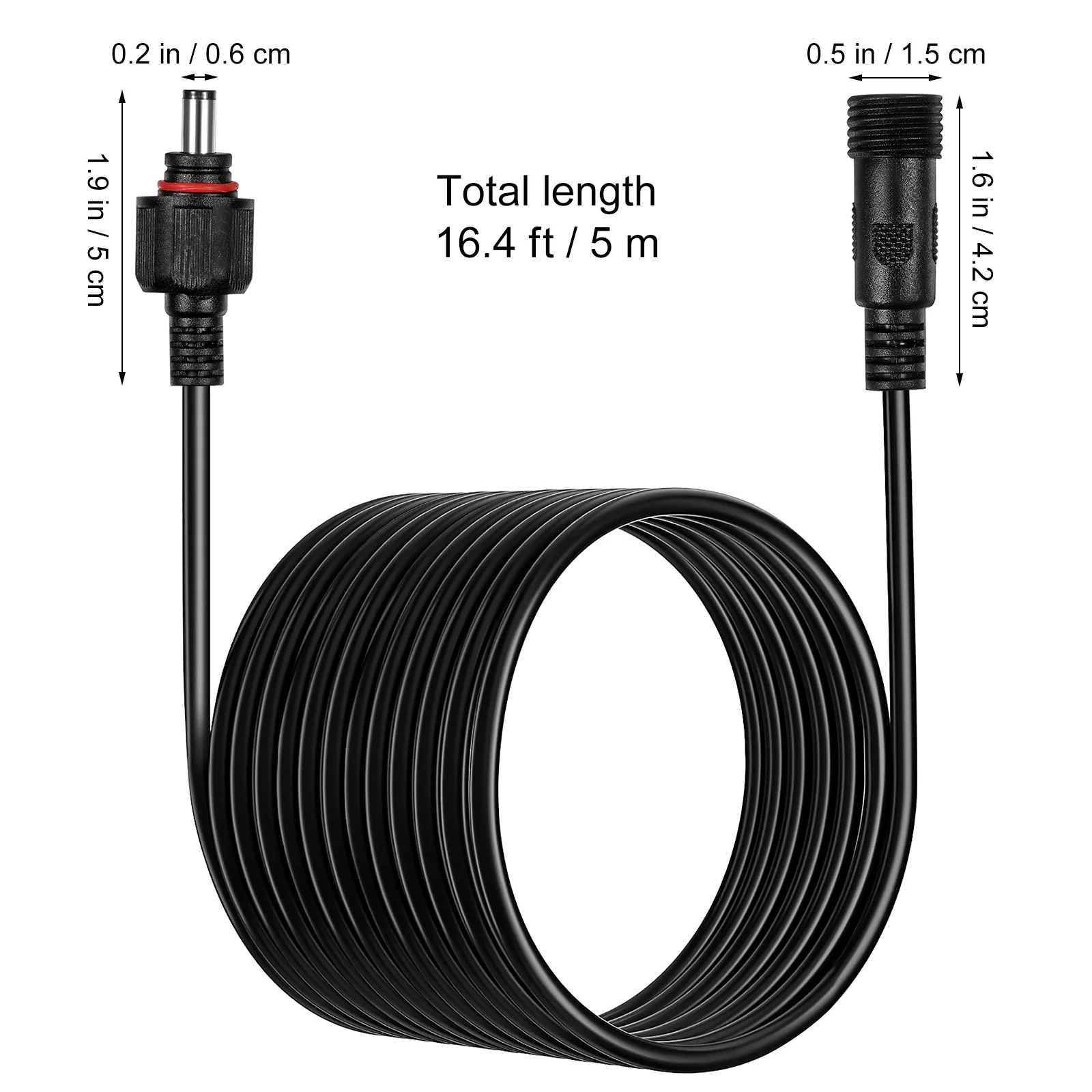 

Durable 5m Power Plug Extension Wire for Solar Powered Devices Outdoor and Monitoring Tools High Performance DC Cord