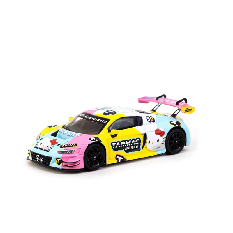 Alloy car model collection, viewing, commemoration, gift, decorative ornaments TW1: 64 R8 Kitten Macau Racing Limited Edition