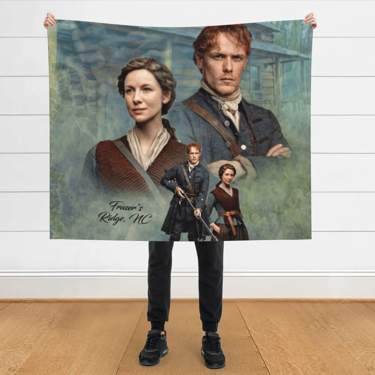 

Jamie and Claire Fraser/Frasers Ridge, NC Throw Blanket Camping decorative Sofa Throw Blankets