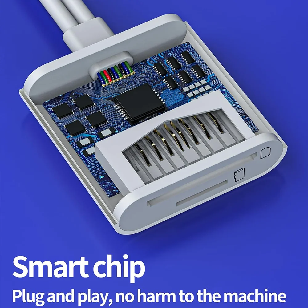 قارئ بطاقات OTG 2 في 1 من النوع C محول بطاقة ذاكرة SD/TF لأجهزة الكمبيوتر المحمول iPhone 15/16/17 - قارئ بطاقات ذكي متعدد لا يتطلب تطبيق #2