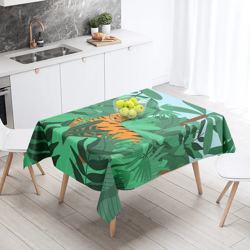 Ins Style Morandi Abstract Geometric Pattern Tablecloth Waterproof and Fade-proof Cafe Nordic Style Decorative Tablecloth