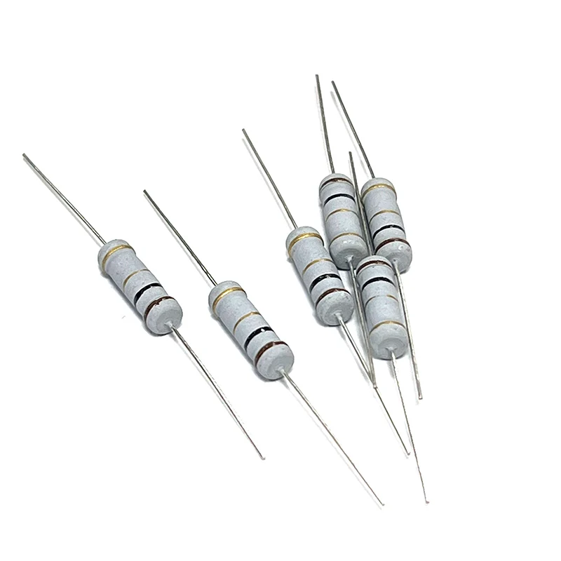 Resistor do filme do carbono 2W, resistência do ohm de 0.1R 1R 10R 100R 1K 10K 100K 1M 0,1 1 10 100 R K 5% 0.1R ~ 1M, 20 PCes