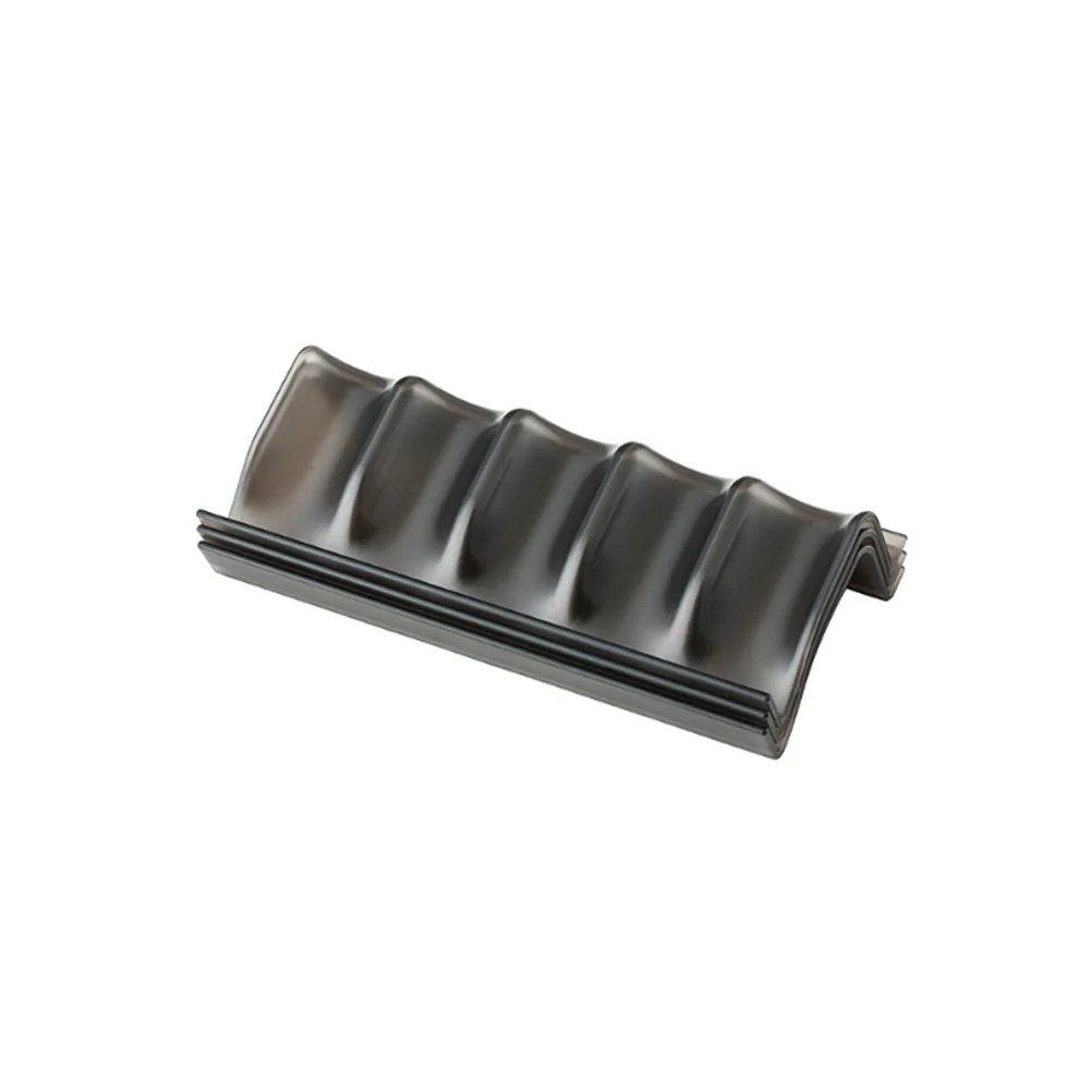 1 قطعة 5 فتحات رف تخزين زجاجات الزيت العطري أسود قابل للطي منظم سطح المكتب لمنضدة درج بلاستيك قابل للتكديس #6