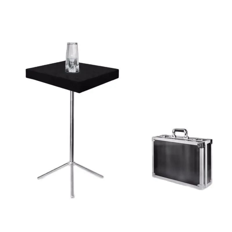 Magic Tricks 4 Coins in Glass Table Stage Props With Carrying Case Remote Control   Luxury Version Professional Magician