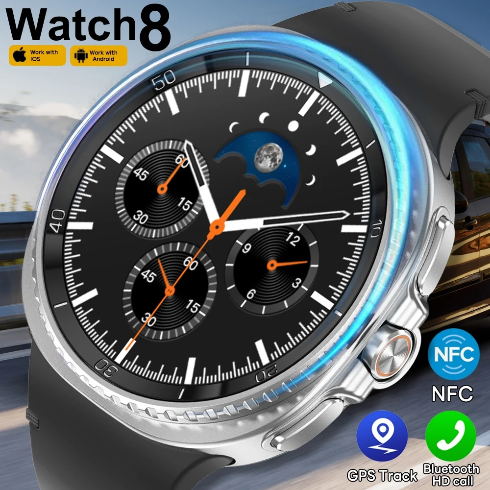 

2025 New For Watch 8 Classic Smart Watch Men NFC GPS Sports 3ATM Waterproof 1.43 inch Heart Rate Bluetooth Call Smartwatch Man