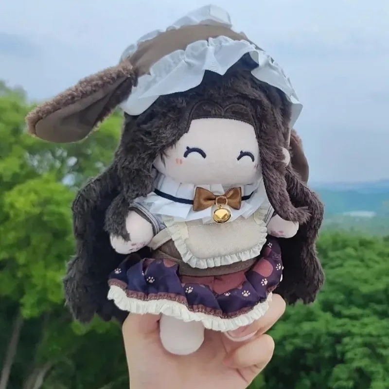 20 センチメートルウサギ耳メイド衣装 20 センチメートルアイドル綿人形エプロンドレスロリータ衣装綿人形の服 DIY 人形アクセサリー