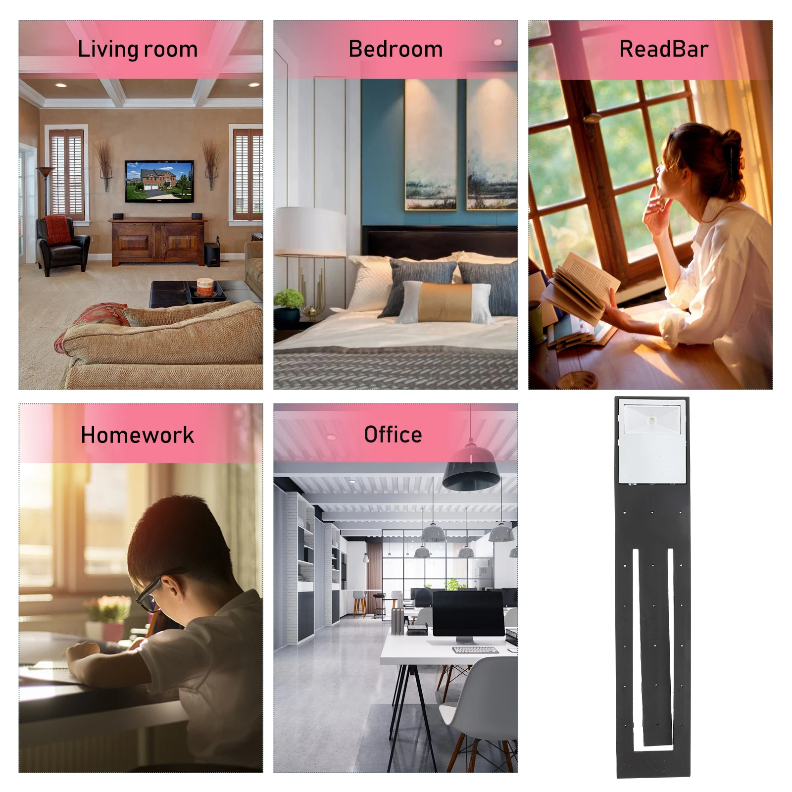 

Bookmark Light Foldable Small Night Lamp Reading Eye Protection Multifunctional Bookmarks Portable TPR ABS Durability Comfort