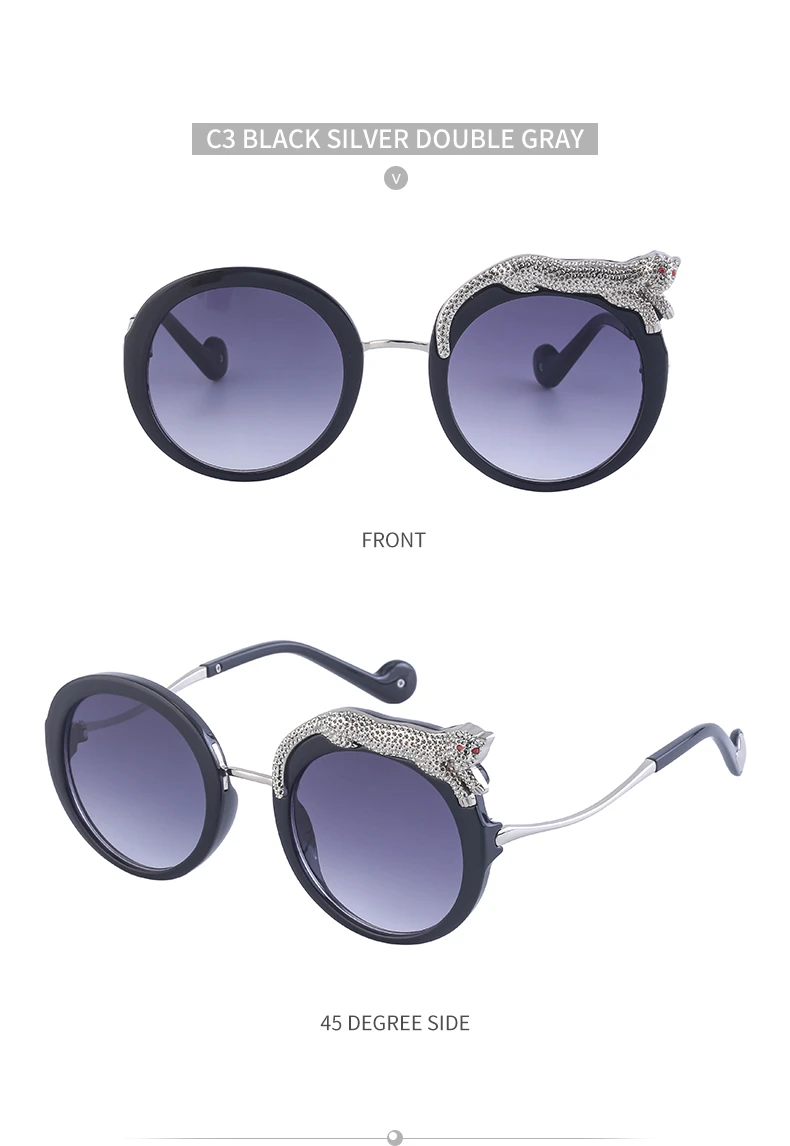 Runde Steampunk Sonnenbrille Damen 2026 Mode Luxusmarke Retro Sonnenbrillen für Damen Computer Anti-Blaulicht-Brillen – Detail 19