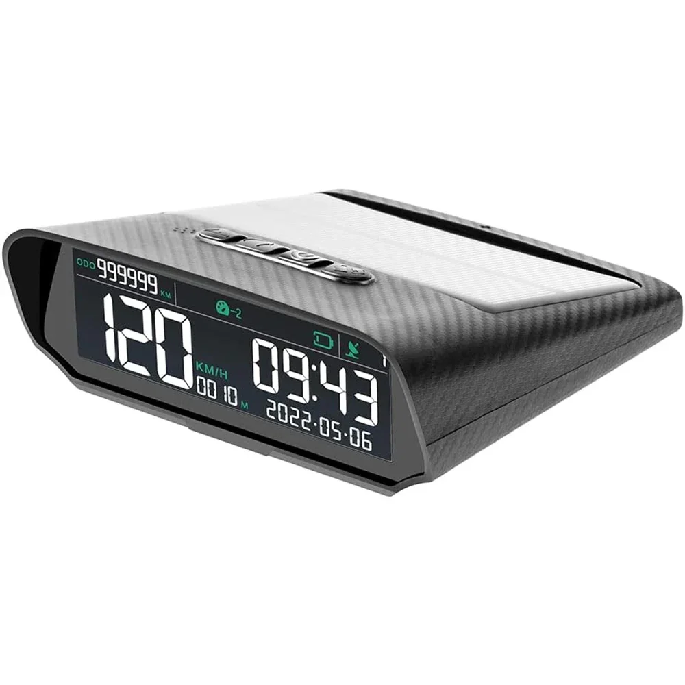 ELING Head up Display Solar Digital GPS Speedometer with Odometer Fatigue Driving Overspeed Alarm Date Time for Car Auto