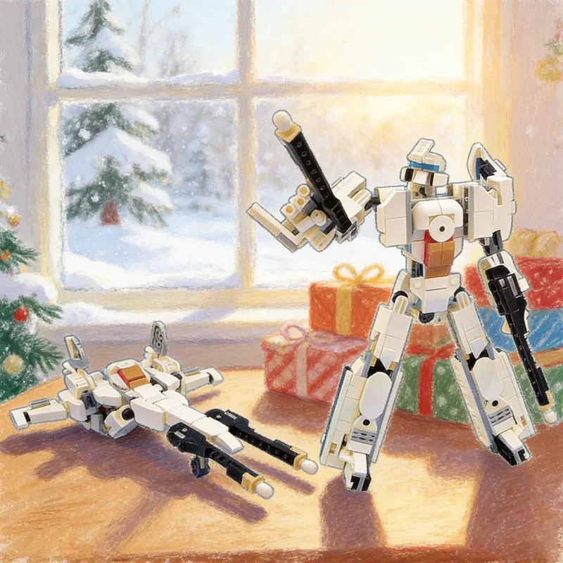 

397pcs MOC Creator 3 1 Transformer Brainstorm Cybertronian Jet Model Building Blocks Construction Festival Gifts Toys DIY Idea
