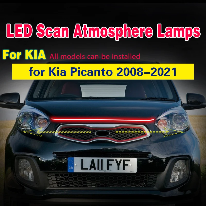 

1PCS LED DRL Daytime Running Light for Kia Picanto 2008-2021 LED Waterproof Flexible Front Fog Lights Strip With Start Scan LED