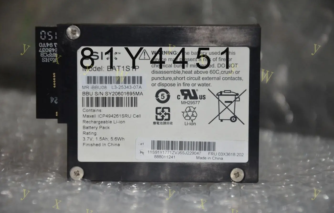 81Y4451 BAT1S1P IBBU08 For IBM M5000 M5014 M5015 9260 9261 9280 Raid BBU *F0