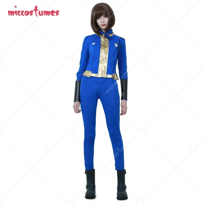 Miccostumes Women's Nora Cosplay Costume Adult Vault Jumpsuit Two-Piece Suit Jacket Pants